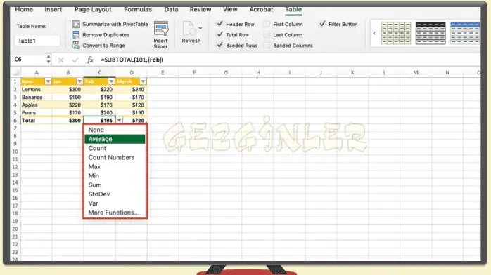 Excel Hazır Tablo Indir​ Gezginler