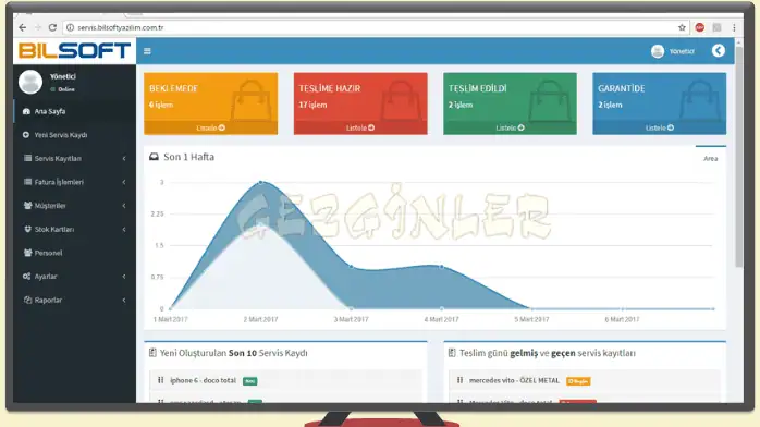 Teknik Servis Takip Programı​​​​ Full