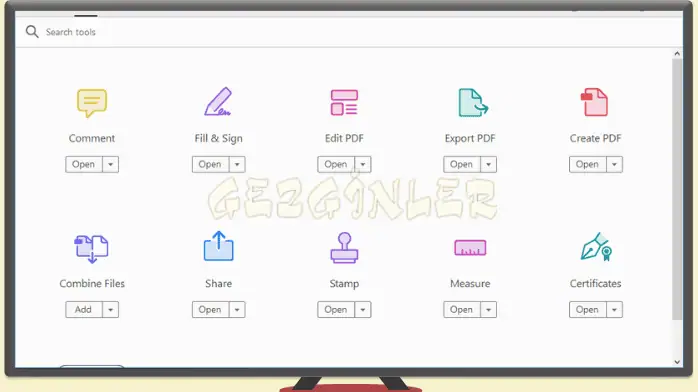 adobe acrobat reader gezginler pro dc